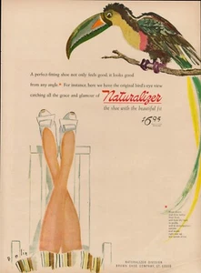 1944 Women Fashion Shoes Naturalize 1940s Vintage Print Ad Toucan Beach St Louis - Picture 1 of 7