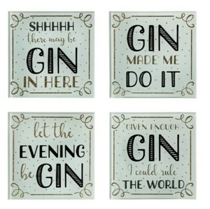 Bnib Sass & Belle Set of 4 Gin Time Coasters Home Decor - Picture 1 of 3