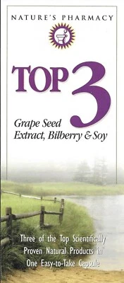 dietary supplement 60 capsules 100mg Grape seed/60mg Bilberry/600mg Organic Soy - Image 1 of 4