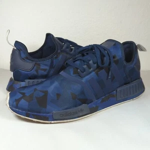 Adidas NMD R1 Boost Mens Size US 14 Shoes Collegiate Navy Camo EF4264 - Picture 1 of 13