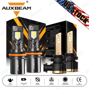 AUXBEAM Canbus 9007 9006 LED Headlight High Low Beam Fog Light 30000LM White Q40 - Picture 1 of 15