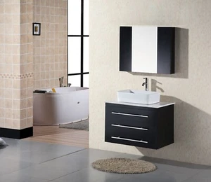Design Element bathroom 30" vanity with single sink Portland DEC071D in Espresso - Picture 1 of 5