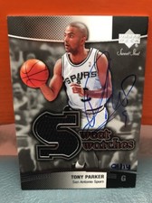 2004-05 Upper Deck Ultimate Collection Tony Parker Auto/Jersey Buyback #’d 14