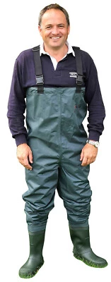 Shakespeare Sigma Nylon Chest Wader Cleated Sole Fly Fishing Wader - All Sizes - Image 1 of 2