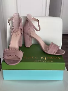 Kate Spade Block Heel Shoes 11 Odele Blush Pink Sandal WITH BOX - Picture 1 of 9