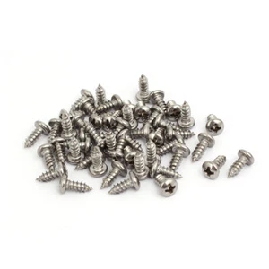 M4x10mm 304 Stainless Steel Phillips Round Pan Head Self Tapping Screws 50pcs - Picture 1 of 3