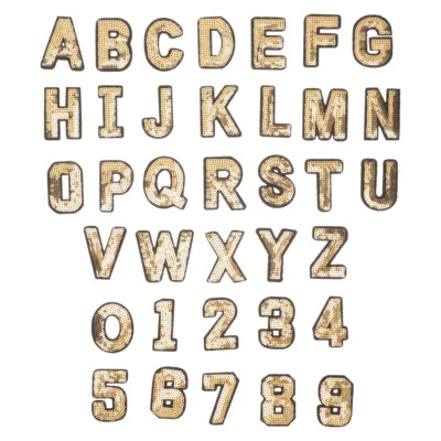  36 Pcs Sewing Patches Embroidery for Clothing Letter Embroidered - Image 1 of 4