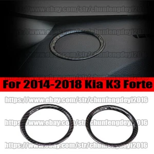For 2014-18 Kia K3 Forte Console Dashboard Speaker Cover Trim Carbon Fiber 2PCS - Picture 1 of 4