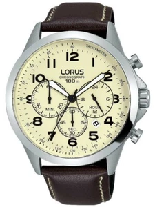 Lorus Herrenuhr RT377FX9 kratzfestes gehärtetes Mineralglas Lederarmband 10 ATM - Bild 1 von 1
