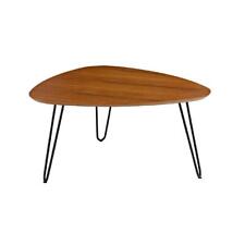 Walker Edison Furniture Company Coffee Table 32" Medium Triangle Walnut