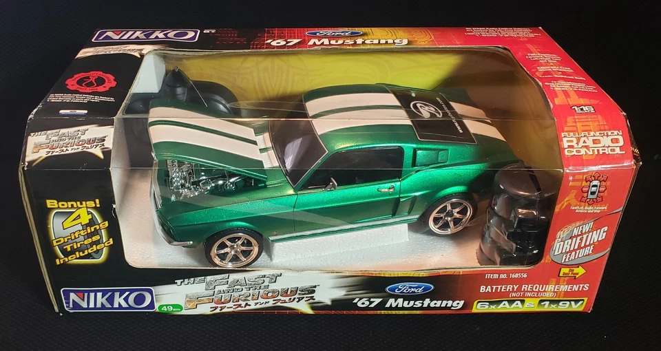 Nikko 1967 Mustang Fastback The Fast & The Furious RC 1:16 scale NEW RARE MIB - Image 1 of 4