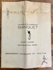 DE COLECCIÓN FRIGIDAIRE DAYTON OHIO FIRMADO PROGRAMA DE BANQUETES WAITE HOYT REDS LOCUTOR - Imagen 1 de 5