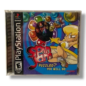 Spin Jam (Sony PlayStation 1, 2000) Etiqueta Negra Probado en Caja Original PS1 - Imagen 1 de 3