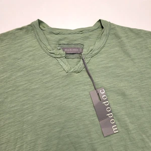 $65 New MODODOC Short Sleeve HENLEY SHIRT Men's LARGE L Hazy Sage Green COTTON - Picture 1 of 5