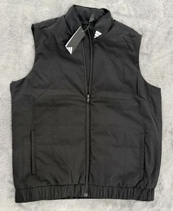 NUEVO Chaleco Adidas Golf Para Hombre $85 Cremallera Completa Acolchado con Cuello Logo Negro Talla L - Imagen 1 de 3