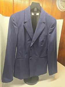 MM LaFleur New York - Single Breasted WOOL Blazer Navy Blue Size 8 - Picture 1 of 6