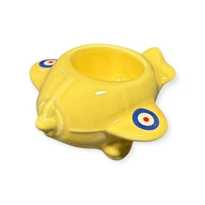 Price Kensington Airplane Egg Cup RAF Yellow Pottery 1490 England c.1950s - Picture 1 of 7
