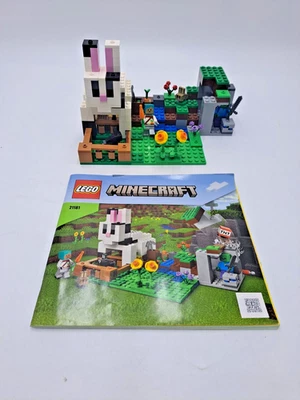 LEGO Minecraft 21181 The Rabbit Ranch - Complete Set w/Instructions + Minifigs - Image 1 of 4