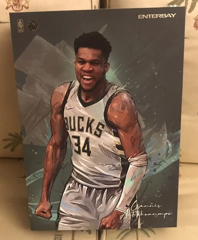 NBA Enterbay Milwaukee Bucks Giannis Antetokounmpo Real Masterpiece 1/6 Scale Cover
