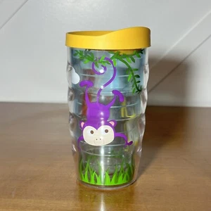 Kinder Tervis 10 Unzen Becher bunte hängende Affen mit gelbem Deckel Hergestellt in den USA - Bild 1 von 8