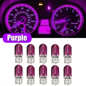 10 x Purple T10 501 3W Car Dashboard Panel Dash Gauge Bulb Light Accessories - Foto 1 di 12