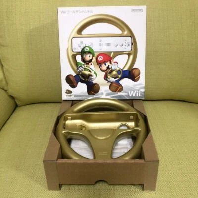 Club Nintendo Limited Golden Handle Wii Brand New Mario Kart Wheel Japan Import - Bild 1 von 4