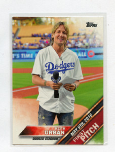 2016 TOPPS FIRST PITCH # FP-5 KEITH URBAN , DODGERS