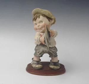 1981 Giuseppe Armani Italia Gulliver's World Boy con platillos escultura - Imagen 1 de 9