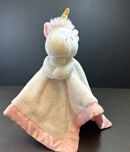 Manta de Seguridad Carters Unicornio Blanco Rosa Dorado Cuerno Bebé Niña Lovey Usada en Excelente Condición Limpia - Imagen 1 de 14