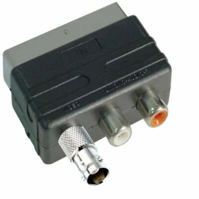 AV:link Scart Plug to BNC Socket Adaptor For CCTV Camera Monitor - Image 1 of 4