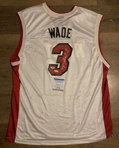 NBA reebok Dwyane Wade Miami Heat signed jersey COA PSA  - Picture 1 of 5