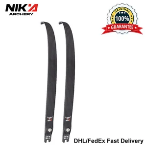 NIKA 24-50lbs 68" Recurve Bow Limbs N3 Carbon Fiber Limb 55% Carbonfibre Content - Picture 1 of 9