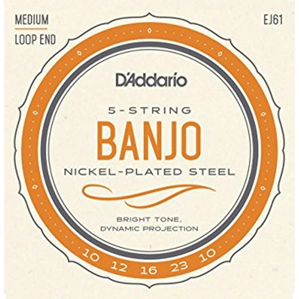 D'Addario EJ61 5-String Banjo strings, Bluegrass 10-23 - Image 1 of 1