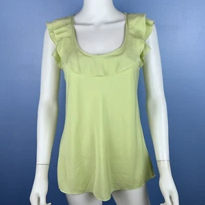 Neu $ 40 Banana Republic kleine grüne Rüschen ärmellos Flatter Bluse Top - Bild 1 von 10