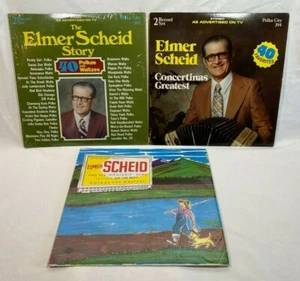 (3 pack) Vintage Polka Vinyl Records - Elmer Scheid - Minnesota - Concertina - Picture 1 of 7