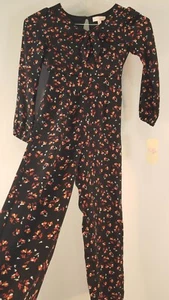 GB Girls Jumpsuit Size Small Floral Romper - Picture 1 of 8