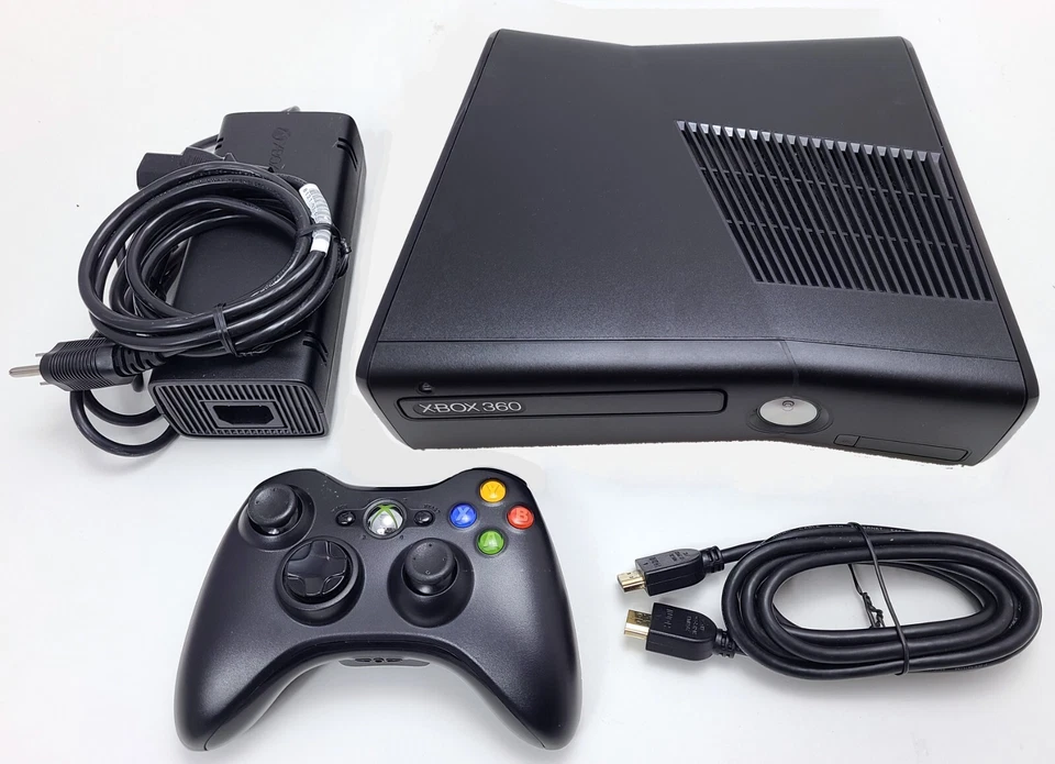 Microsoft Xbox 360 S Slim 250 GB Negro Sistema de Consola de Videojuegos Paquete 360S Foto 1 de 3