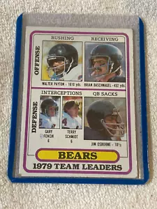 1980 Topps Football #226 Da Bears Team Leaders EX Checklist - Picture 1 of 3