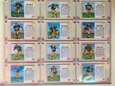 1962 POST CEREAL  GREEN BAY PACKERS TEAM  SET  1-15 VG-NM BART  STARR TOM MOORE+