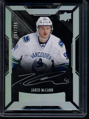 2015-16 UD BLACK JARED MCCANN #42 LUSTROUS ROOKIES RC AUTO 204/299 CANUCKS - Image 1 of 2