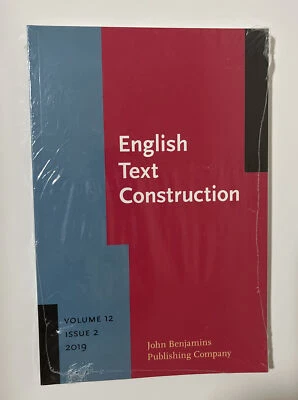 English Text Construction - Vol 12 / ISSUE 2 (2019) John Benjamins (NEW/SEALED) - Image 1 of 2