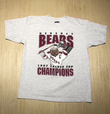 Vintage Hershey Bears AHL Minor League Hockey 1997 Calder Cup Champions Shirt L Cover