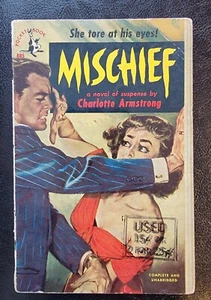 Mischief Charlotte Armstrong Pocket 805 1st Printing Aug 1951 Robert Hilbert GGA - Bild 1 von 3