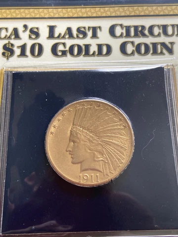 Uncirculated 1911 Indian Head Eagle $10 Gold Coin Cover