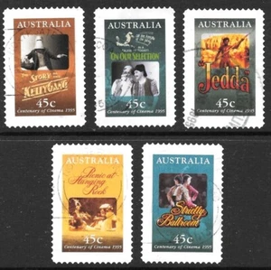 Australia 1995 Centenary of Cinema. Set of 5 (listed). Used, Cat £6.50 - Picture 1 of 1