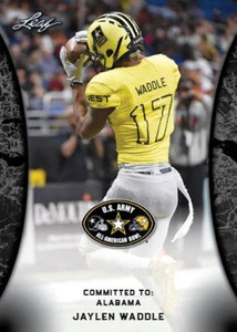 JAYLEN WADDLE 2018 LEAF 1ST EVER PRINTED HIGH SCHOOL ARMY ROOKIE CARD! ALABAMA - Bild 1 von 1