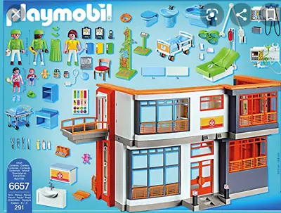 5012 Playmobil - Centro Médico com Ambulância - MP Brinquedos