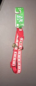 Fair Isle Time for Joy Xmas Snowflake Dog Collar Medium Neck 14-20" NWT - Picture 1 of 6