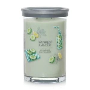 "Cucumber Mint Cooler" 20oz. Yankee Candle Scented Tumbler Candle - Picture 1 of 11
