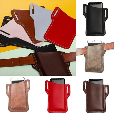 Cell Phone Waist Belt Holster Loop Pack Bag PU Leather Pouch Wallet Case​ Cover - Image 1 of 4